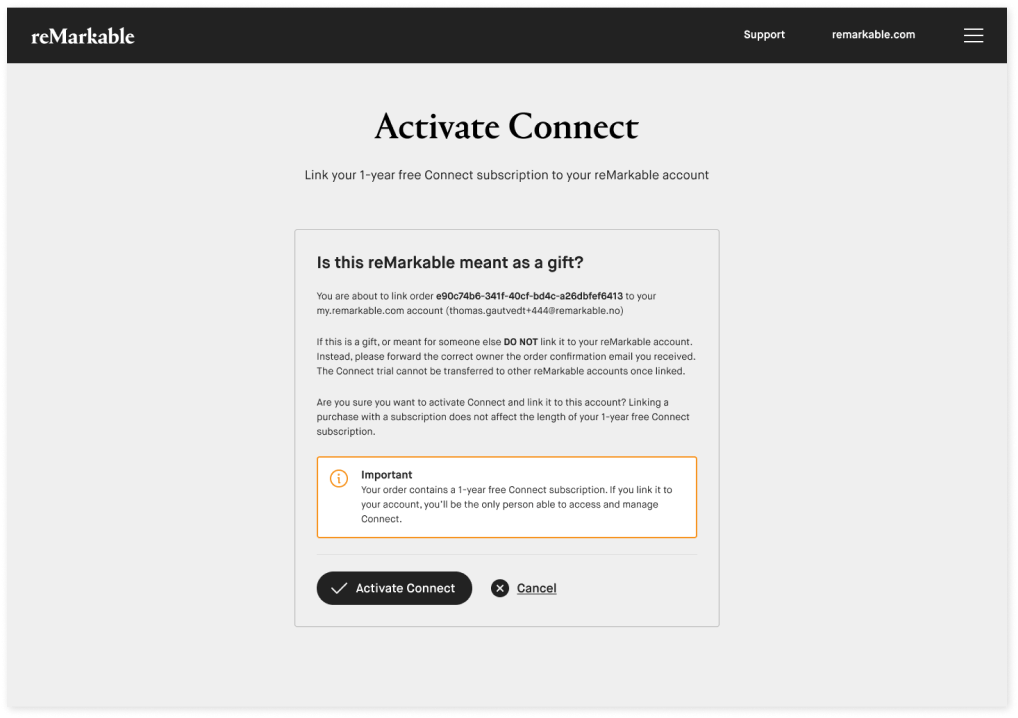 How to activate your Connect subscription
